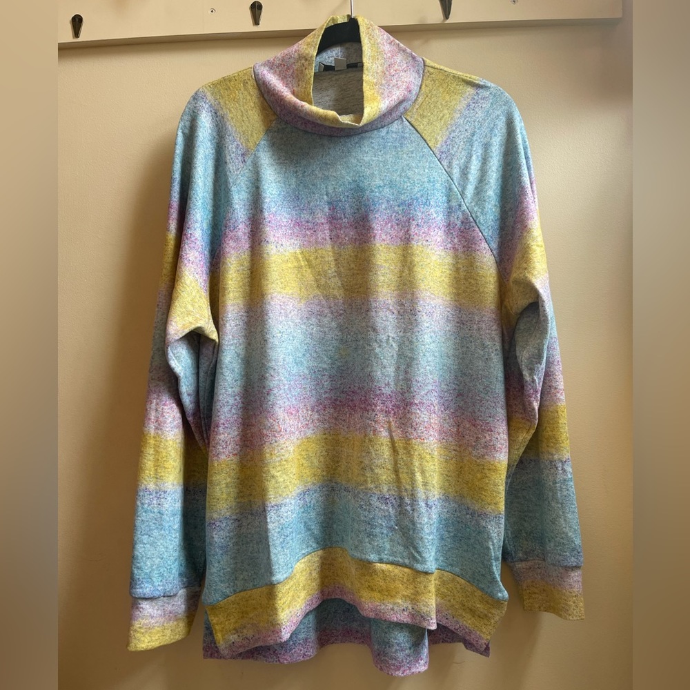 Colourful Mock Neck Shirt